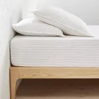 La redoute interieurs Fixleintuch Linot Rayé, Vorgewaschenes Leinen, Umschlag 35 Cm