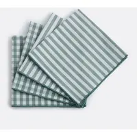 La redoute interieurs 4er-set Servietten, 30 % Recycelte Baumwolle, Gewebt Gefärbt, Soizic