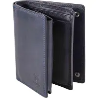 Matador Herren Geldbörse #TORONTO Portemonnaie Leder RFID Blau Navy