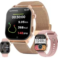 SGDDFIT Hochwertige GPS-Smartwatch mit Anruffunktion, 2,01" AMOLED Display, 100+ Sportmodi, Gesundheits-Tracking & 5ATM Schutz