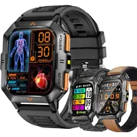 SGDDFIT AMOLED Smartwatch mit Bluetooth-Anrufen, 5ATM, Schlafanalyse & starker Akku für Sport und Alltag