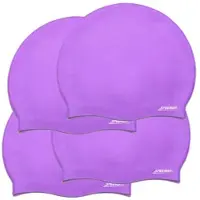 Speeron 4er-Set wasserdichte Kinder-Badekappen, UV-Schutz, Größe L (54-58 cm)