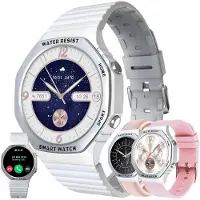 ZPIMY Smartwatch Damen mit Telefonfunktion 1.32" Touchscreen Fitnessuhr mit 123 Sportmodi, Herzfrequenz, SpO2, Schlafmonitor, 5ATM wasserdicht