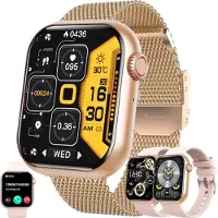 ZPIMY Herren-Smartwatch mit Telefonfunktion, AMOLED 5ATM wasserdichte Fitnessuhr mit Schrittzähler, Herzfrequenz, SpO2, Schlafmonitor, 123 Sportmodi