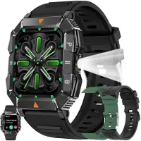 ZPIMY OUKITEL Smartwatch Herren mit Telefonfunktion 1.83 Zoll AMOLED Display 5ATM Fitnessuhr mit 123 Sportmodi Herzfrequenz und Schlafüberwachung