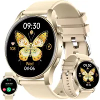 ZPIMY Smartwatch mit Telefonfunktion, 1,43” AMOLED 5ATM Fitnessuhr Taschenlampe Schrittzähler Herzfrequenz, SpO2, Sportuhr Aktivitätstracker für Android iOS