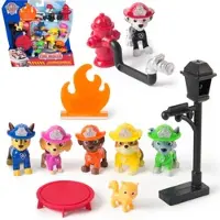 Spin Master PAW Patrol Fire Rescue - Geschenkset mit 7 Spielfiguren und Zubehör zum Nachstellen der Feuer-Rettungsmissionen
