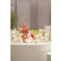 Tiziano Hase Fabrio mit Schleife/Würfel creme 12cm