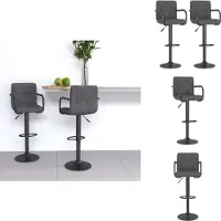 vidaXL Barhocker 2 Stk. Dunkelgrau Samt - Barhocker