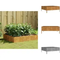 vidaXL Hochbeet 100x100x41 cm Cortenstahl
