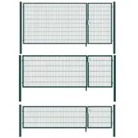 Aileenstore Gartentor Zauntor Einfahrtstor Stabmattenzaun Doppelflügel Grün 1000 x 3500 mm