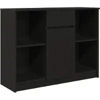 vidaXL Sideboard mit Schublade Schwarz Eichen-Optik 101x35x76 cm