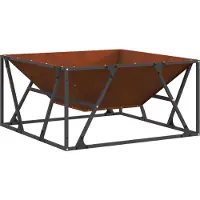 vidaXL Feuerstelle Rostig 80 x 80 x 40 cm Wetterfeststahl
