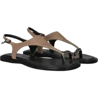 Tamaris Damen Sandale Zehentrenner Sandale aus Leder 1-28142-46, Größe:37 EU, Farbe:Beige