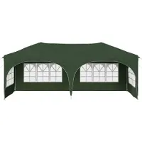 vidaXL Pop-up Partyzelt 575 x 288 x 245 cm Grün Oxford-Stoff