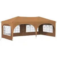 vidaXL Pop-up Partyzelt 575 x 288 x 245 cm Beige Oxford-Stoff
