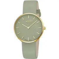 Boccia 3387-04 Uhr für Damen Quarz Titan Hellgrün/Goldfarben