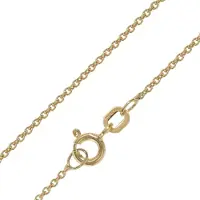 Trendor 21835 Kette für Anhänger 925 Silber Vergoldet Ankerkette 1,3 mm