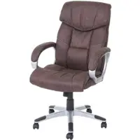 Proregal Bürostuhl | HxBxT 120x73x78 cm | Sitzhöhe 48cm | Stoff/Textil | FSC | Wildleder-Optik vintage Braun | Chefsessel Drehstuhl Schreibtischstuhl