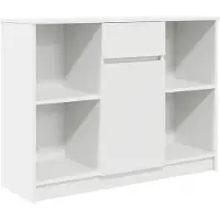 vidaXL Sideboard mit Schublade Weiß 101x35x76 cm Holzwerkstoff