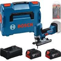 Bosch Werkzeug-Set: GST 18V-125 S + 2x GBA 5.0Ah + GAL + Stichsägeblattset in L-BOXX