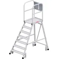 Hymer Podesttreppe fahrbar, einseitig begehbar, 7 Stufen, Standhöhe 1,70 m