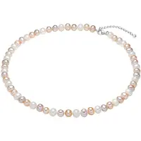 Valero Pearls Kette aus Sterling Silber mit Süßwasser-Zuchtperle in multicolor | Gr.: 50 cm