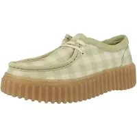 Clarks TORHILL BEE Damenschuhe - bequeme Schnür- Halbschuhe grün NEU