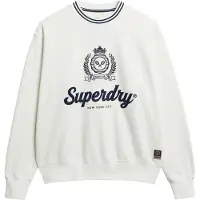 Superdry für Damen. W2012468A Country Club Sweatshirt weiß (L), Lässig, Baumwolle, Langarm