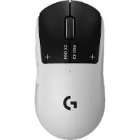 Logitech G PRO X2 SUPERSTRIKE, rechts, Optisch, RF Wireless + USB Type-C, 44000 DPI, 0,125 ms, Schwarz, Weiß