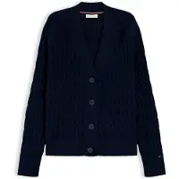 Tommy Hilfiger Strickjacke WW0WW50078 Dunkelblau Relaxed Fit