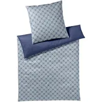 JOOP! Mako-Satin-Bettwäsche-Garnitur Cornflower Double Farbe Deep Ocean Größe 135x200+80x80 AL