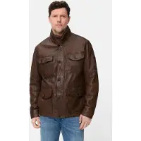 Camel active Lederjacke mit Innenaschen in Braun | Gr.: 58