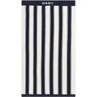 Gant Strandtuch - YACHT STRIPE BEACH TOWEL, Duschtuch, Bio-Baumwolle, Streifen Dunkelblau / 100x180cm
