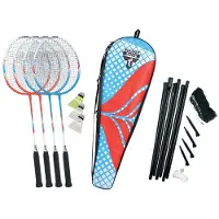 Talbot Torro Badmintonset Talbot Torro Premium Badminton-Set 4-Fighter, hochwertiges Komplettset mit