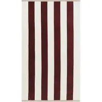 Gant Strandtuch - STRIPE BEACH TOWEL, Duschtuch, Frottee, Bio-Baumwolle, Streifen Kastanienbraun / 100x180cm