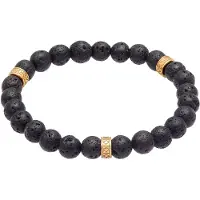 KUZZOI Armband 925 Sterling Silber Kugel in Gold | Gr.: 19 cm