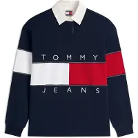 Tommy Hilfiger Damen Pullover & Cardigans Tjw Ovs Flag Rugby Ext - Donkerblauw - Größe S