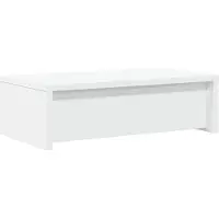 vidaXL Monitorständer mit Schubladen Weiß 50x27x15 cm Holzwerkstoff