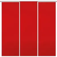 Bestgoodies Flächenvorhang Ellen 3er Pack - Rot