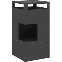 vidaXL Feuerstelle Schwarz 50 x 50 x 100 cm Wetterfeststahl