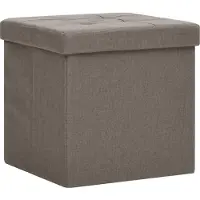 vidaXL Hocker mit Stauraum 2 Stk. Taupe Leinenoptik