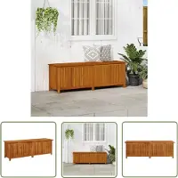 The Living Store Garten-Aufbewahrungsbox 175x50x58 cm Massivholz Akazie
