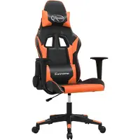 vidaXL Gaming-Stuhl Schwarz und Orange Kunstleder
