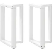 vidaXL Esstischbeine T-Form 2 Stk. Weiß 50x35x(72-73) cm Stahl