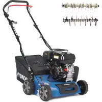 Hyundai Benzin-Vertikutierer Lüfter SC4002G Rasenlüfter Moosentferner (40 cm, 5.6 PS, 40L Fangkorb)
