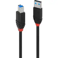 Lindy 43227, 10 m, USB A, USB B, USB 3.2 Gen 1 (3.1 Gen 1), 5 Gbit/s, Schwarz