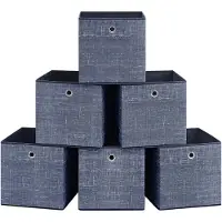 Songmics Aufbewahrungsbox 6er Set nebelblau RFB006I01