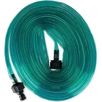 OEM Gartenschlauch 15 Meter - Irrigationsarmatur mit Löchern für den Garten - Grün