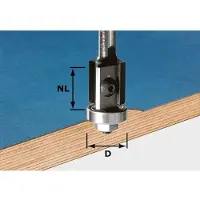 Festool Wendeplatten-Bündigfräser HW Schaft 8 mm HW S8 D19/20WM Z2 | 491082